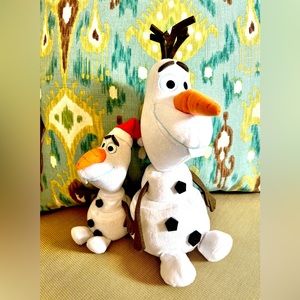 Ty Disney Pair of Olaf Plushes